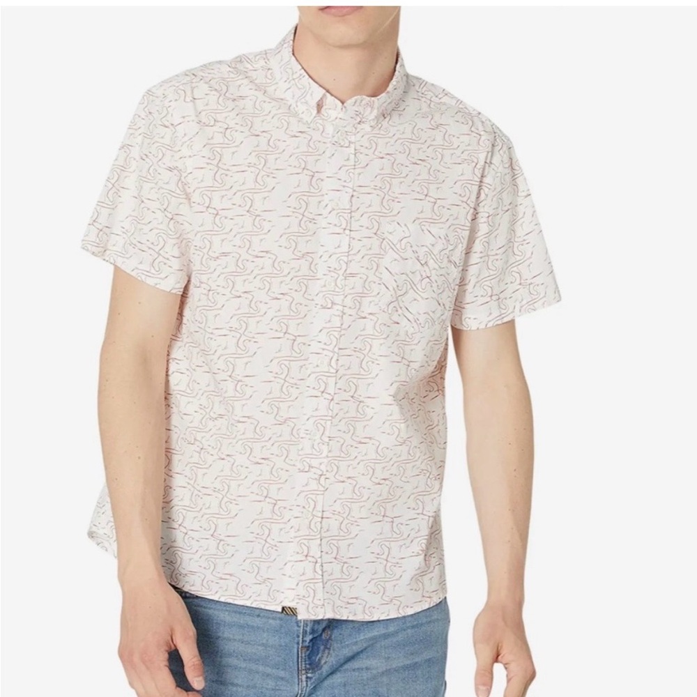 Billy Reid Standard Tuscumbia Men's Button Down Shirt Coral White Size XXL*Read*